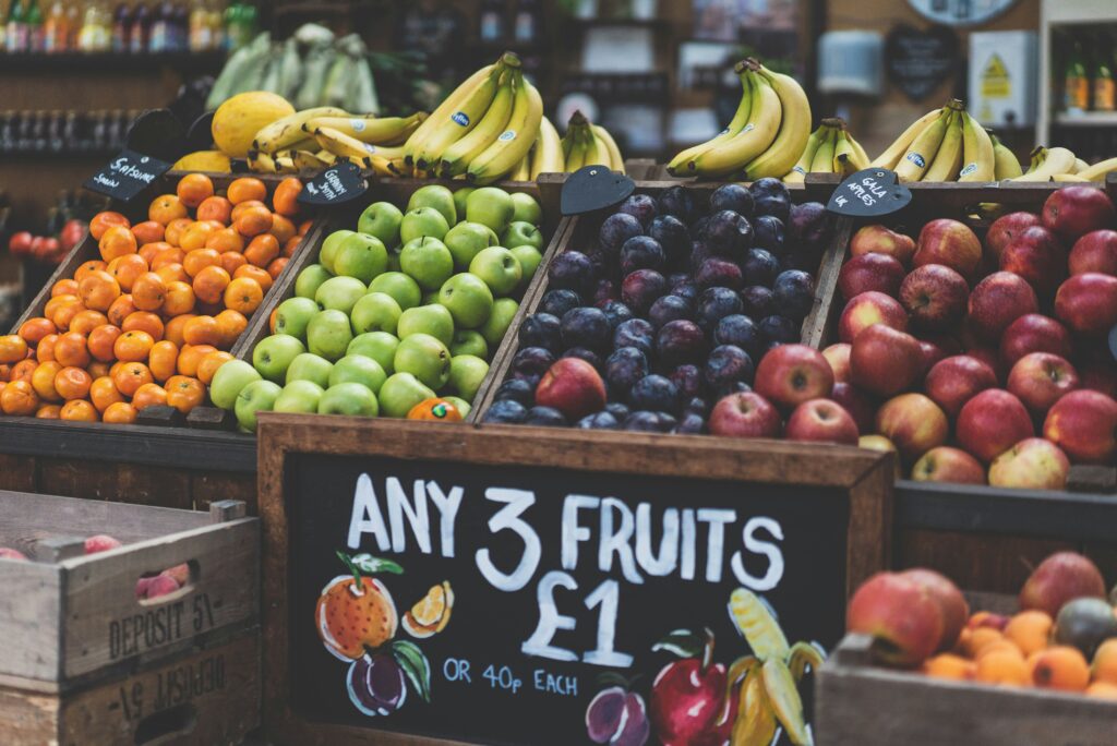 bunches of fruits